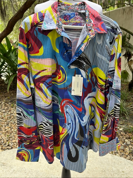 Robert Graham Other - Robert Graham Multicolor Swirl Print Button-Down Shirt